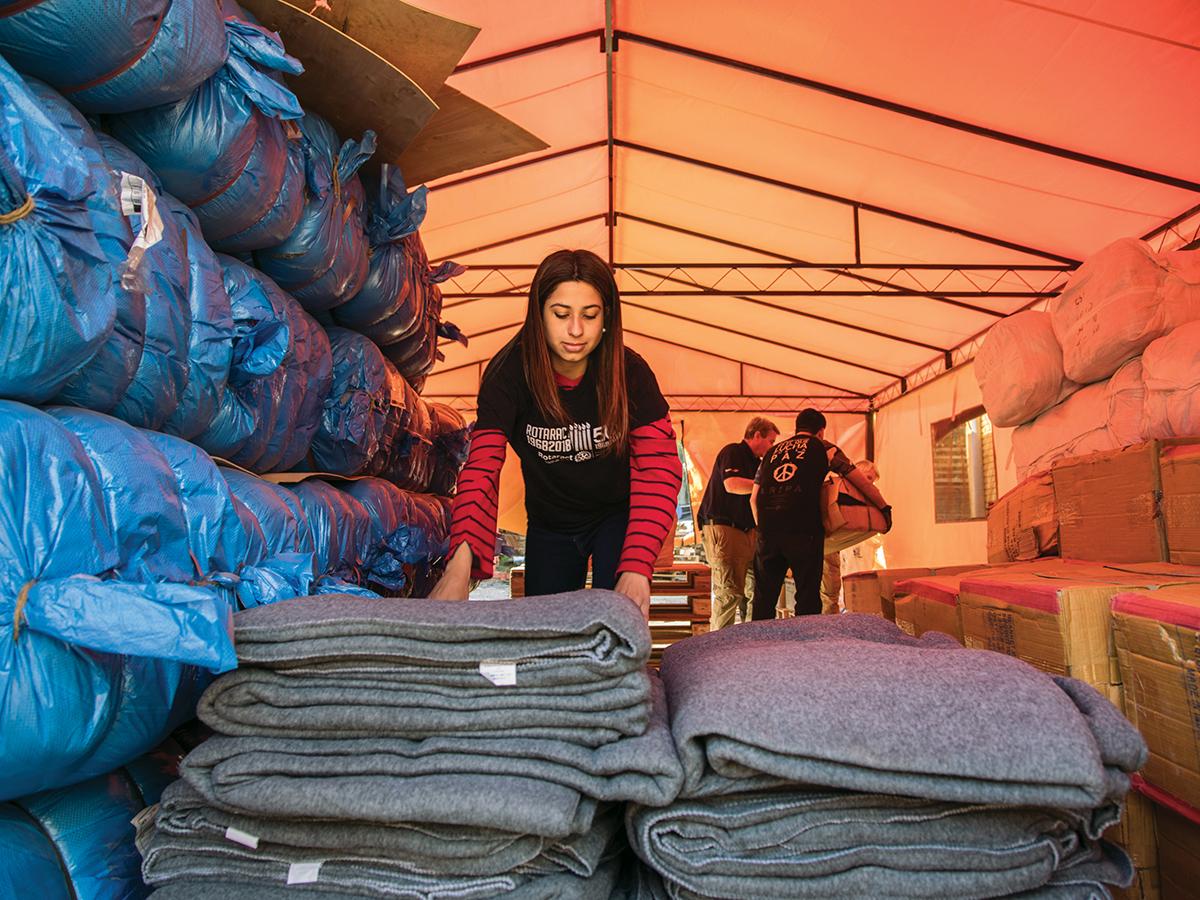 Our world ShelterBox team rises to challenge Rotary International