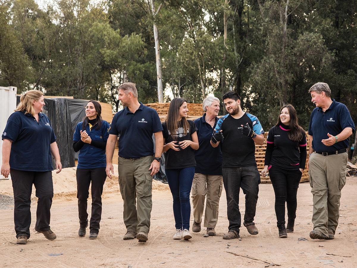 Our world ShelterBox team rises to challenge Rotary International